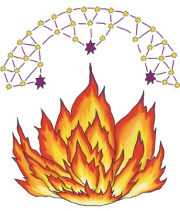 400wflame purple connected stars